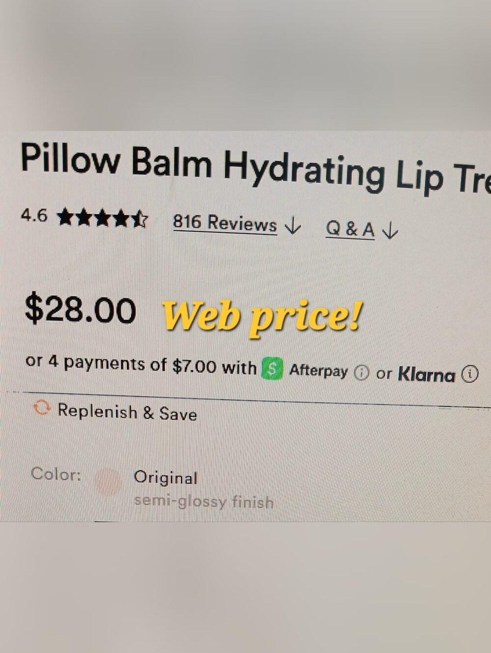 (2 For $14) Pillow Balm Lip Treatment - Picture 4 of 4